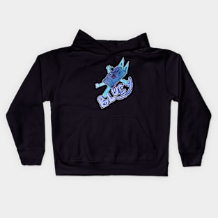 Handmade Design Blue 90s Kids Hoodie